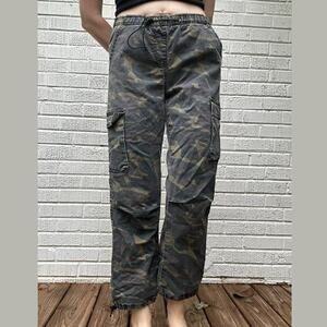 VIP Jeans Y2K Camo Drawstring Cargo Pants